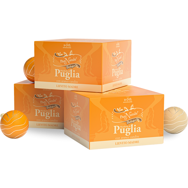 Dolce Pan Natale Vegan Mandorle e Arancie candite senza latte e uova 500g Sottolestelle