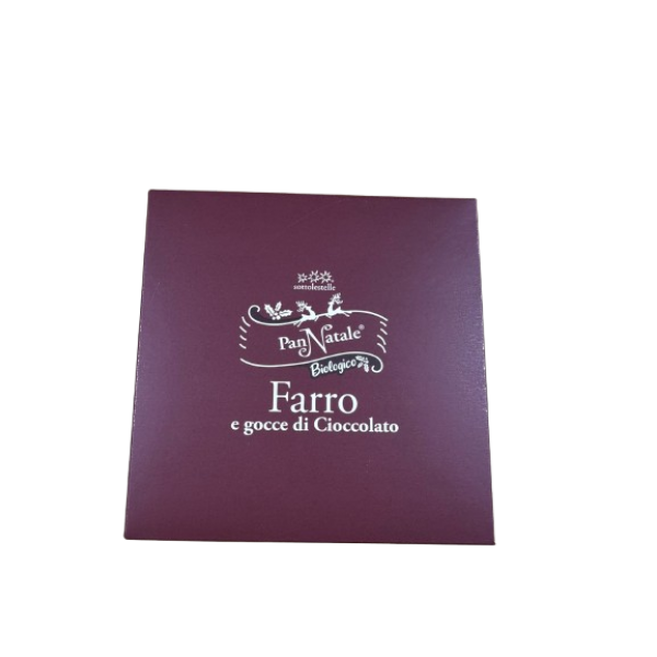 Dolce Pan Natale Vegano di Farro con Cioccolato senza latte e uova 500g Sottolestelle