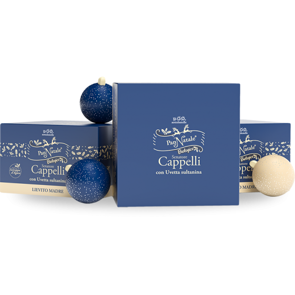Dolce Pan Natale Vegano Senatore Cappelli con uvetta 500g Sottolestelle