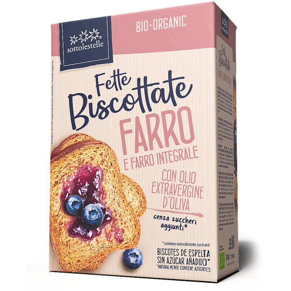 Fette biscottate di Farro e Farro Integrale 200g Sottolestelle
