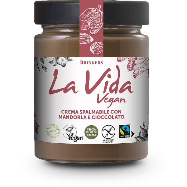 La Vida Vegan Crema Spalmabile Mandorle e Cioccolato 270g Brinkers