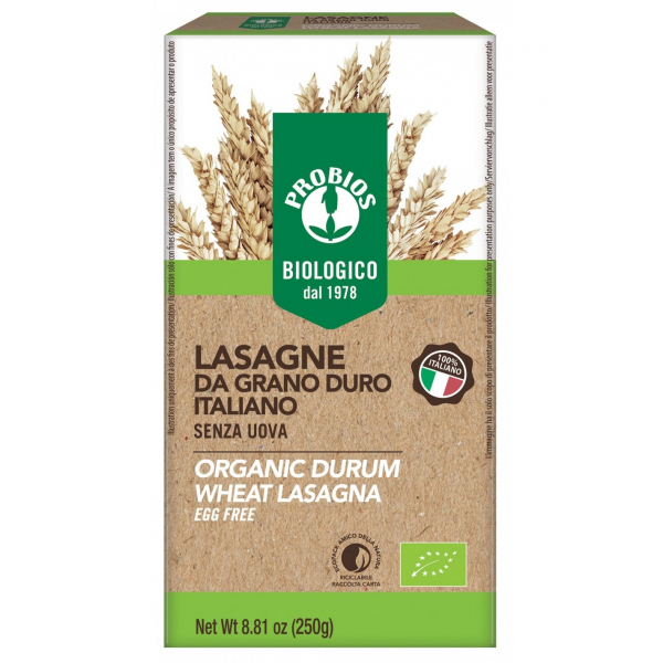 Lasagne di frumento bianca 250g PROBIOS