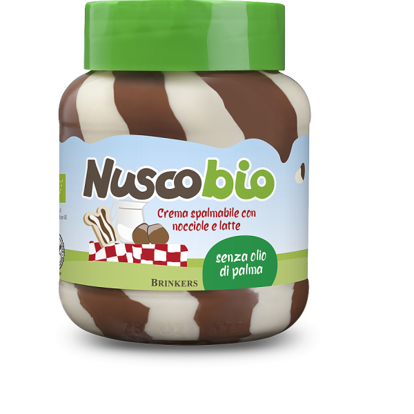 NuscoBio Duo Crema Spalmabile Latte e Nocciole 400g Brinkers