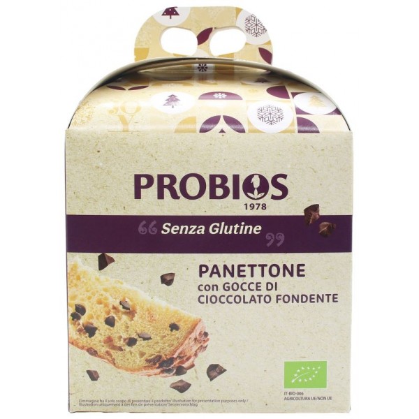 Panettone Bio senza Glutine con Gocce di Cioccolato 500g Probios