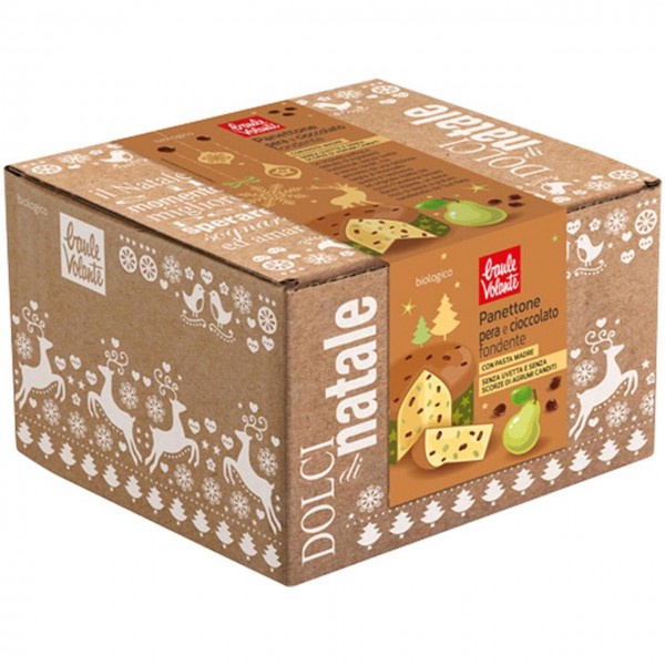 Panettone con Pera e Cioccolato 500g Baule Volante