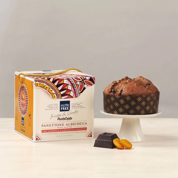 Panettone senza Glutine con Albicocca e Cioccolato Fondente 450g Nutrifree
