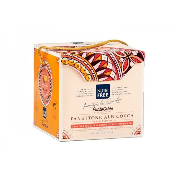 Panettone senza Glutine con Albicocca e Cioccolato Fondente 450g Nutrifree
