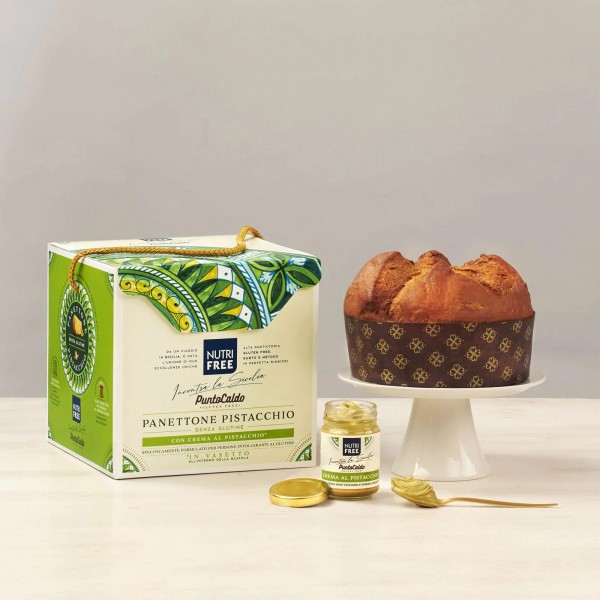 Panettone senza Glutine con Crema al Pistacchio 540g Nutrifree