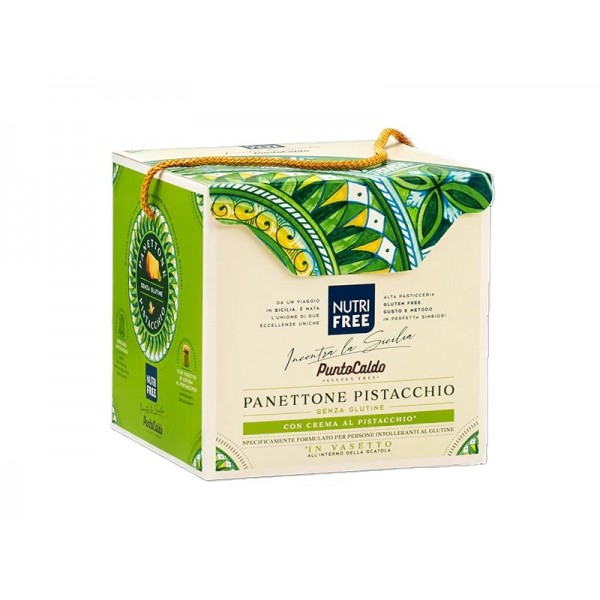 Panettone senza Glutine con Crema al Pistacchio 540g Nutrifree