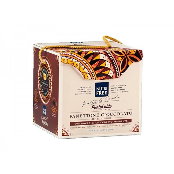 Panettone senza Glutine con Gocce di Cioccolato Fondente 450g Nutrifree