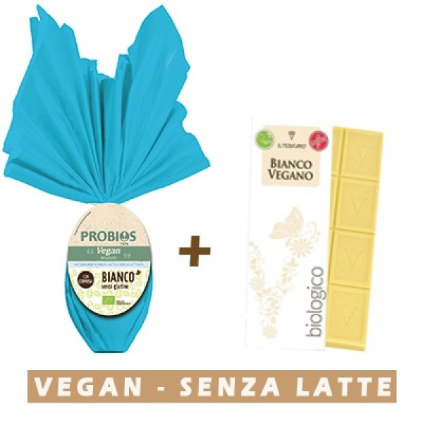 Uovo di Pasqua Bianco + Cioccolato Bianco Vegan