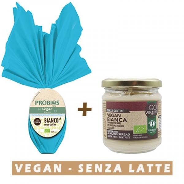 Uovo di Pasqua Bianco Vegan + Crema spalmabile bianca Vegan