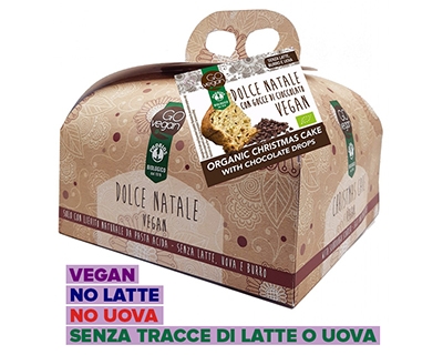 Dolce Natale Vegan Frumento con Gocce Cioccolato senza latte e uova 500g Probios